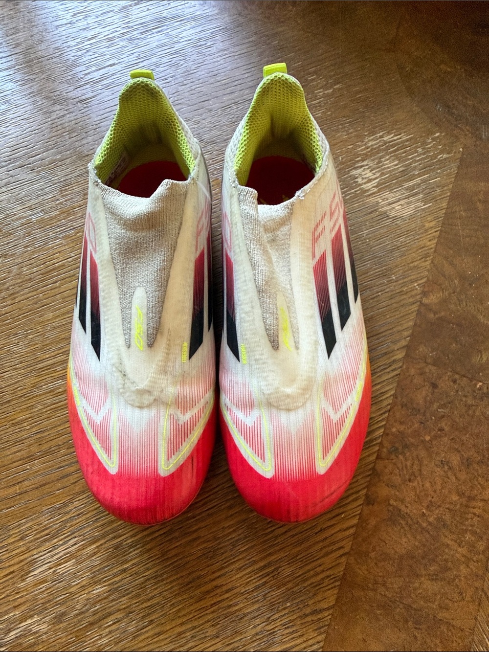 Adidas slip on/no lace soccer cleats